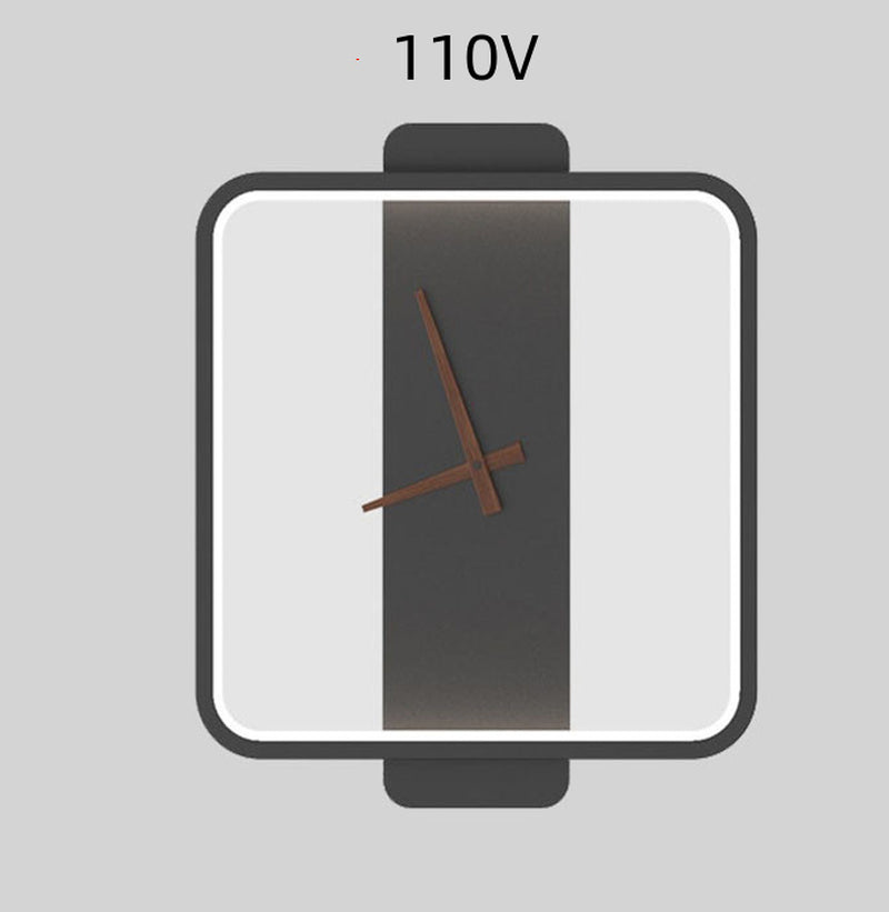 Nordic-Style Bedside Wall Lamp with Clock-Inspired Design