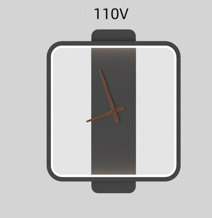 Nordic-Style Bedside Wall Lamp with Clock-Inspired Design