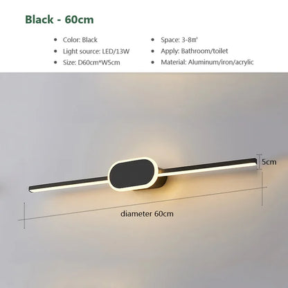Modern LED Wall Sconce for Bathroom, Bedroom, or Living Room