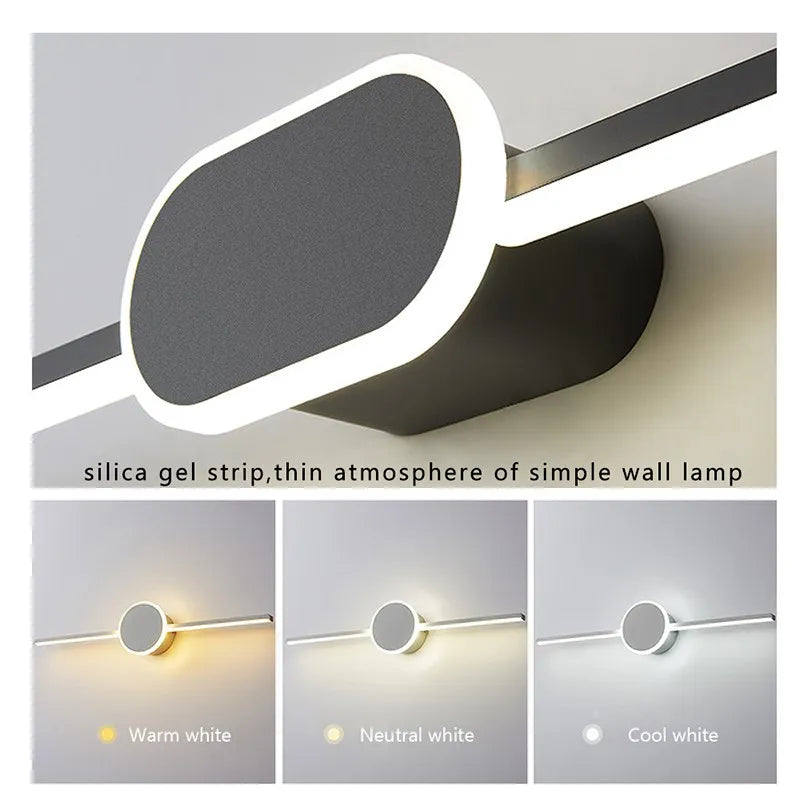 Modern LED Wall Sconce for Bathroom, Bedroom, or Living Room