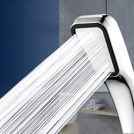 Square Handheld Shower Head with 300 Spray Nozzles and Water-Saving Design