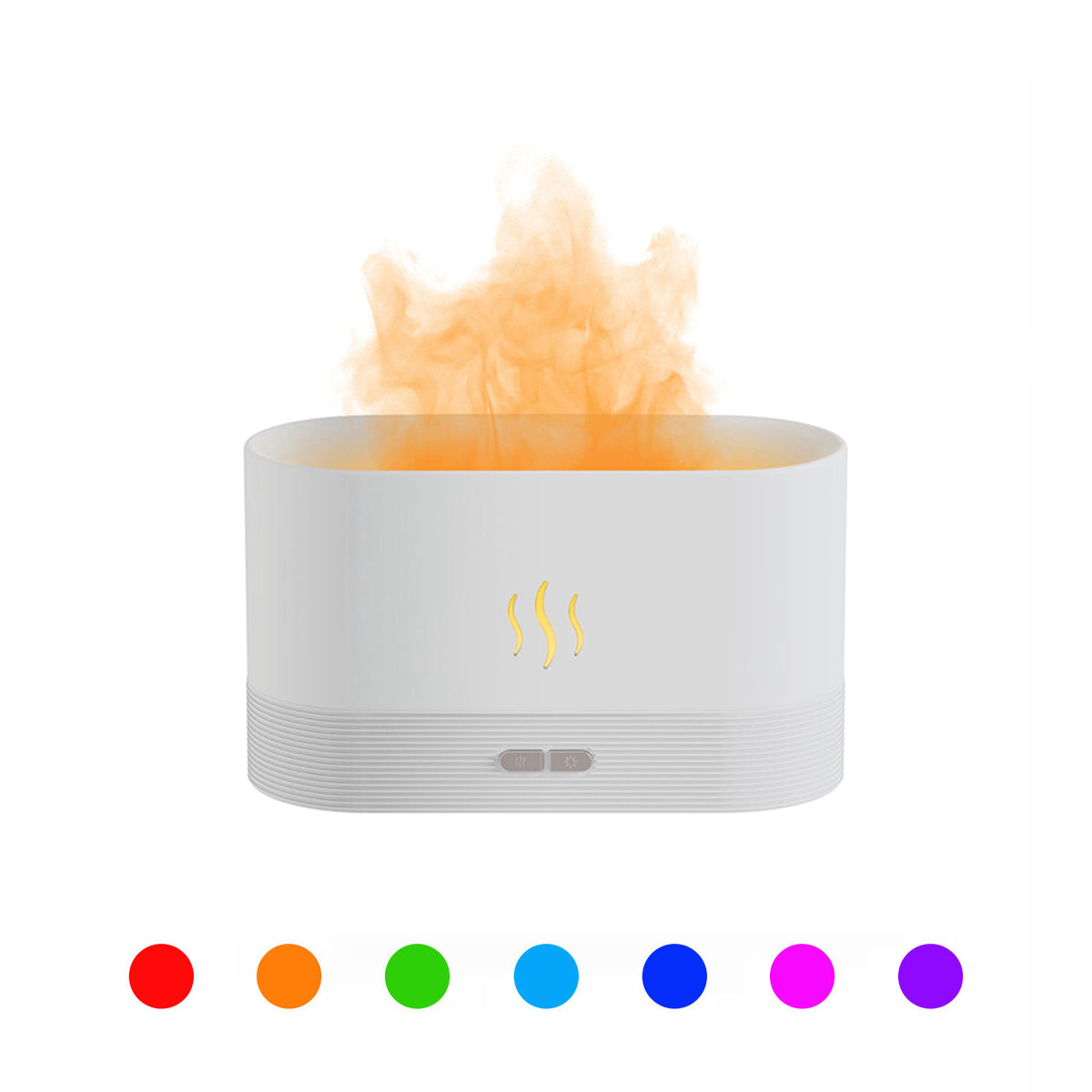 USB Ultrasonic Flame Humidifier and Aroma Diffuser with RGB LED Lighting