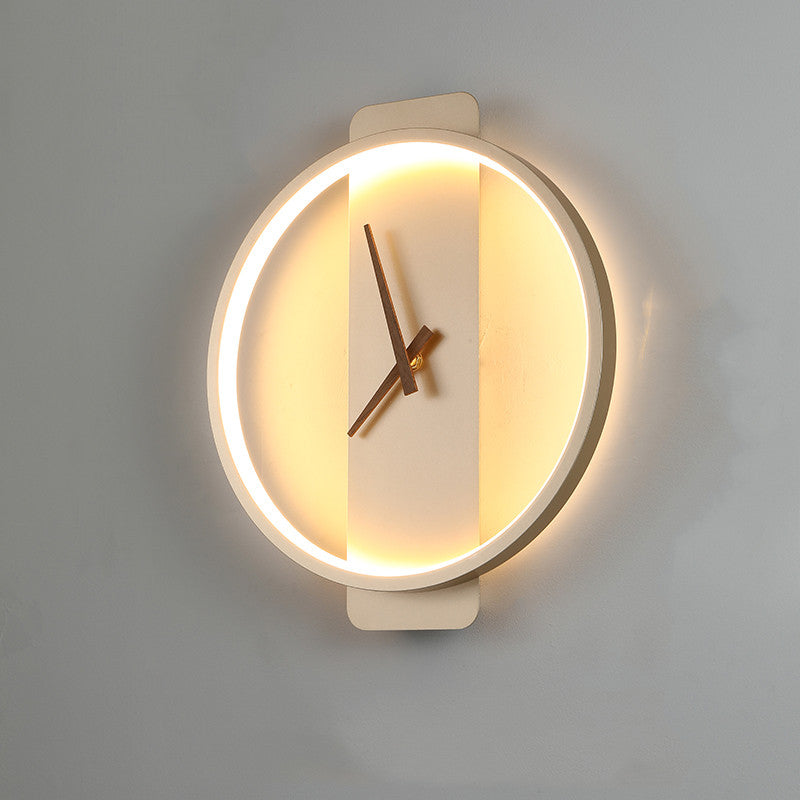 Nordic-Style Bedside Wall Lamp with Clock-Inspired Design