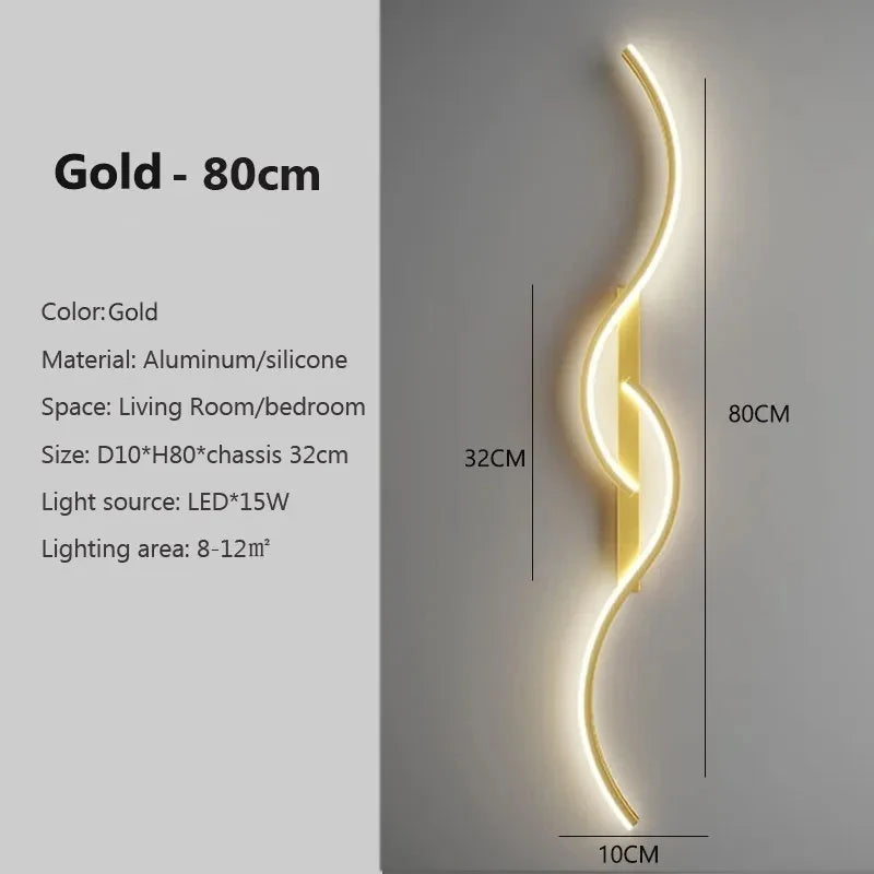 Modern Minimalist LED Wall Sconce for Bedroom or Living Room