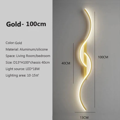 Modern Minimalist LED Wall Sconce for Bedroom or Living Room