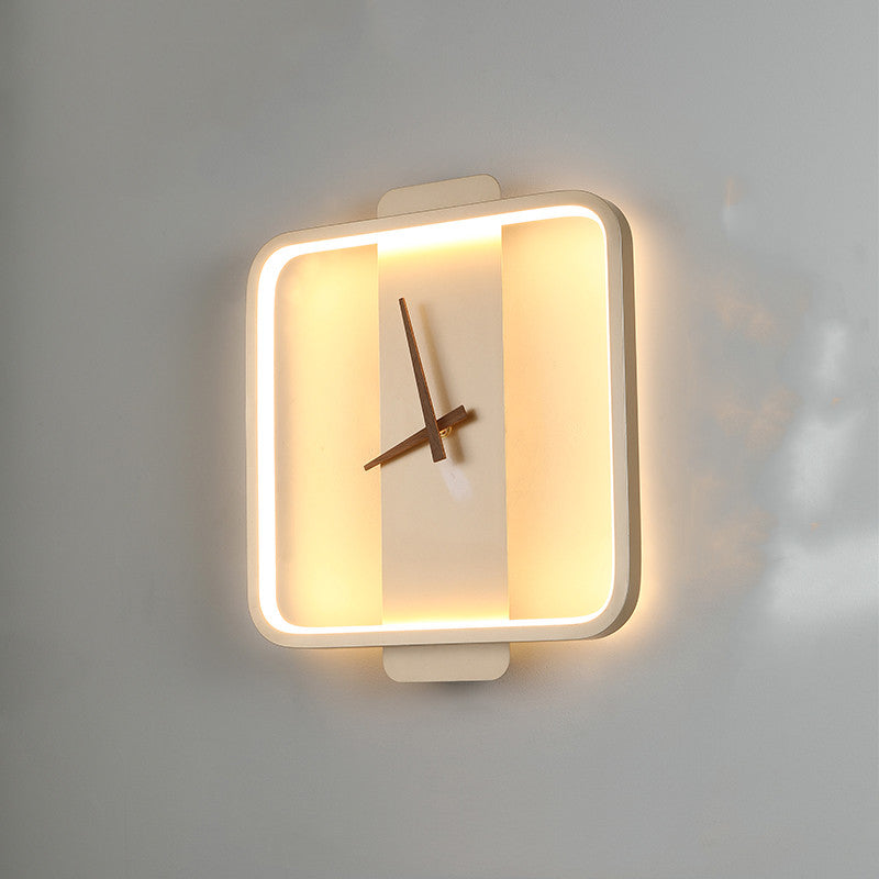 Nordic-Style Bedside Wall Lamp with Clock-Inspired Design