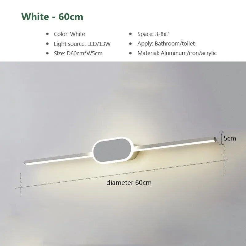 Modern LED Wall Sconce for Bathroom, Bedroom, or Living Room