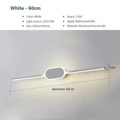 Modern LED Wall Sconce for Bathroom, Bedroom, or Living Room