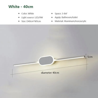 Modern LED Wall Sconce for Bathroom, Bedroom, or Living Room