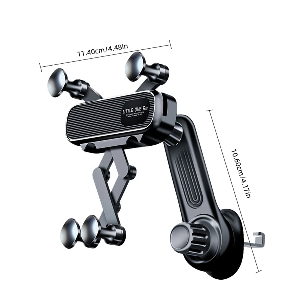 Magnetic Car Phone Holder for 4.7–7-Inch Smartphones, Air Vent Mount with Shock-Resistant GPS Stand