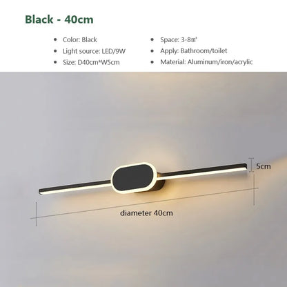 Modern LED Wall Sconce for Bathroom, Bedroom, or Living Room