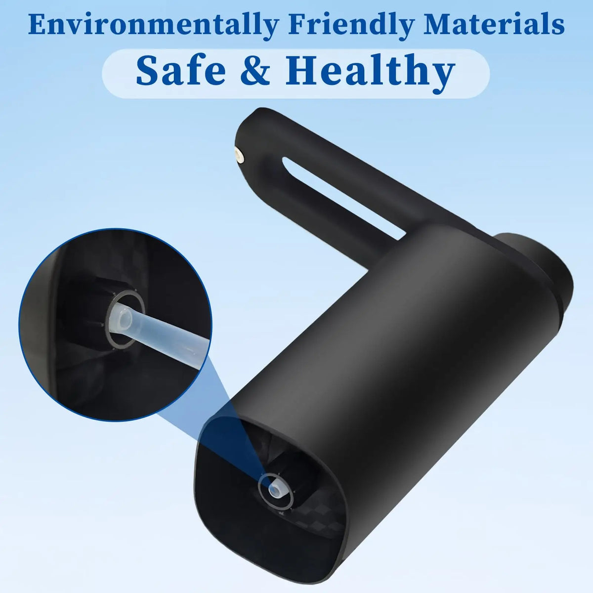Portable Automatic Water Dispenser Pump for 5-Gallon Bottles, USB-C Rechargeable, Black