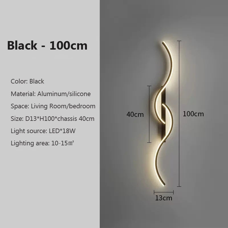 Modern Minimalist LED Wall Sconce for Bedroom or Living Room