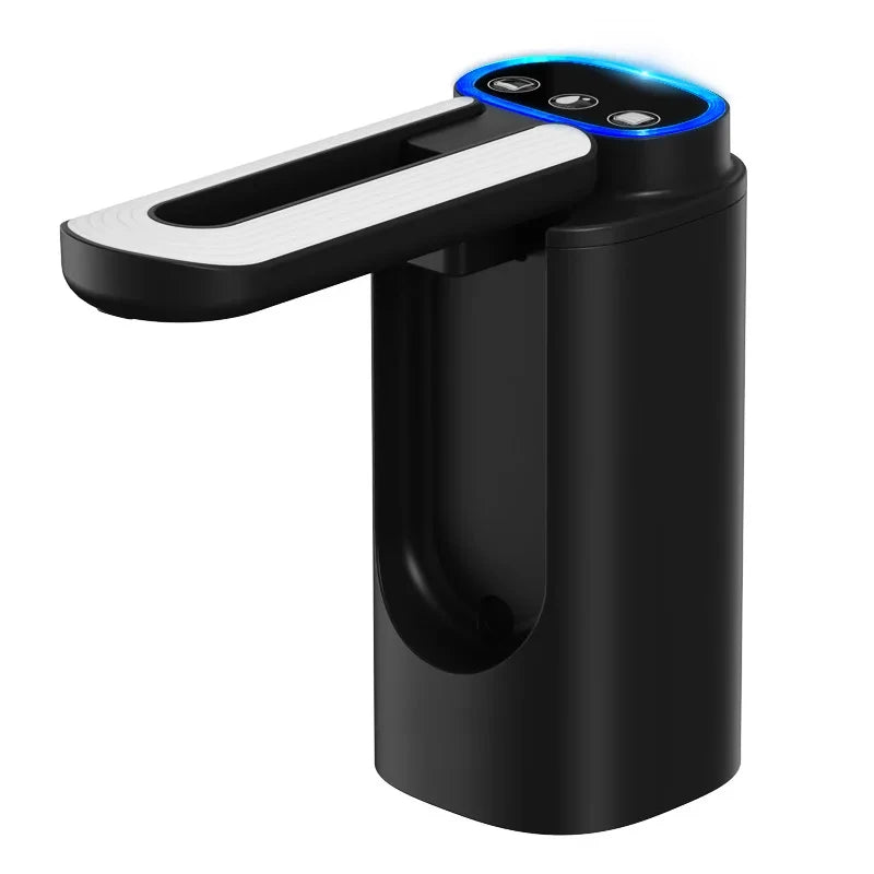Portable Automatic Water Dispenser Pump for 5-Gallon Bottles, USB-C Rechargeable, Black
