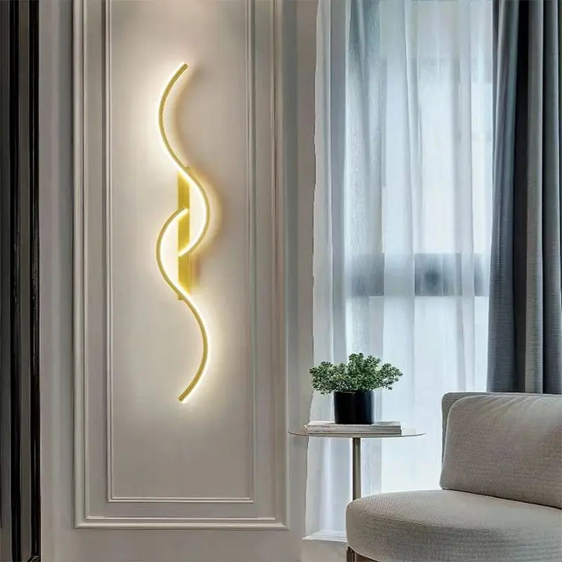 Modern Minimalist LED Wall Sconce for Bedroom or Living Room