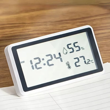 Digital Indoor Thermometer and Hygrometer with Clock, High-Precision Temperature and Humidity Monitor