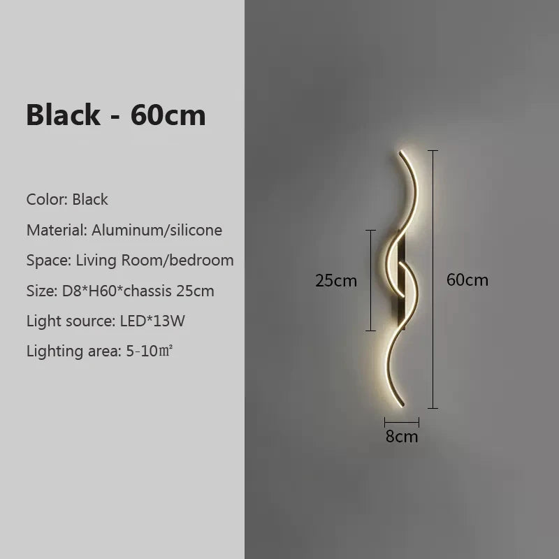 Modern Minimalist LED Wall Sconce for Bedroom or Living Room