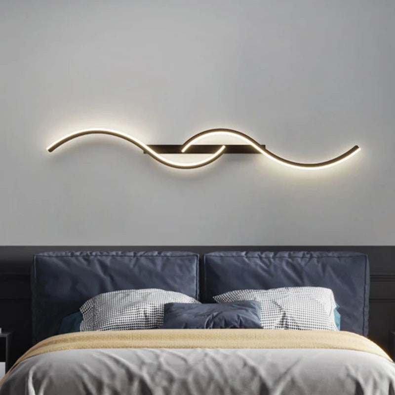 Modern Minimalist LED Wall Sconce for Bedroom or Living Room