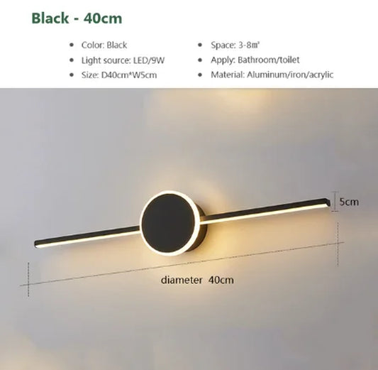 Modern LED Wall Sconce for Bathroom, Bedroom, or Living Room