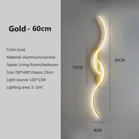 Modern Minimalist LED Wall Sconce for Bedroom or Living Room