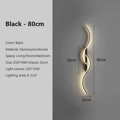Modern Minimalist LED Wall Sconce for Bedroom or Living Room